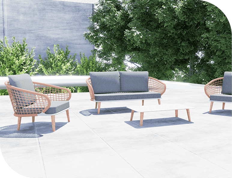 Outdoor sofa Textilene set series